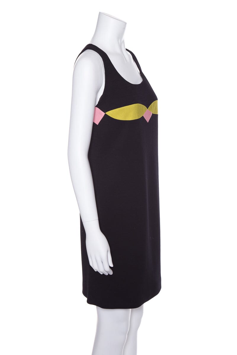 Gianni Versace Vintage Black Sleeveless Dress SZ 4