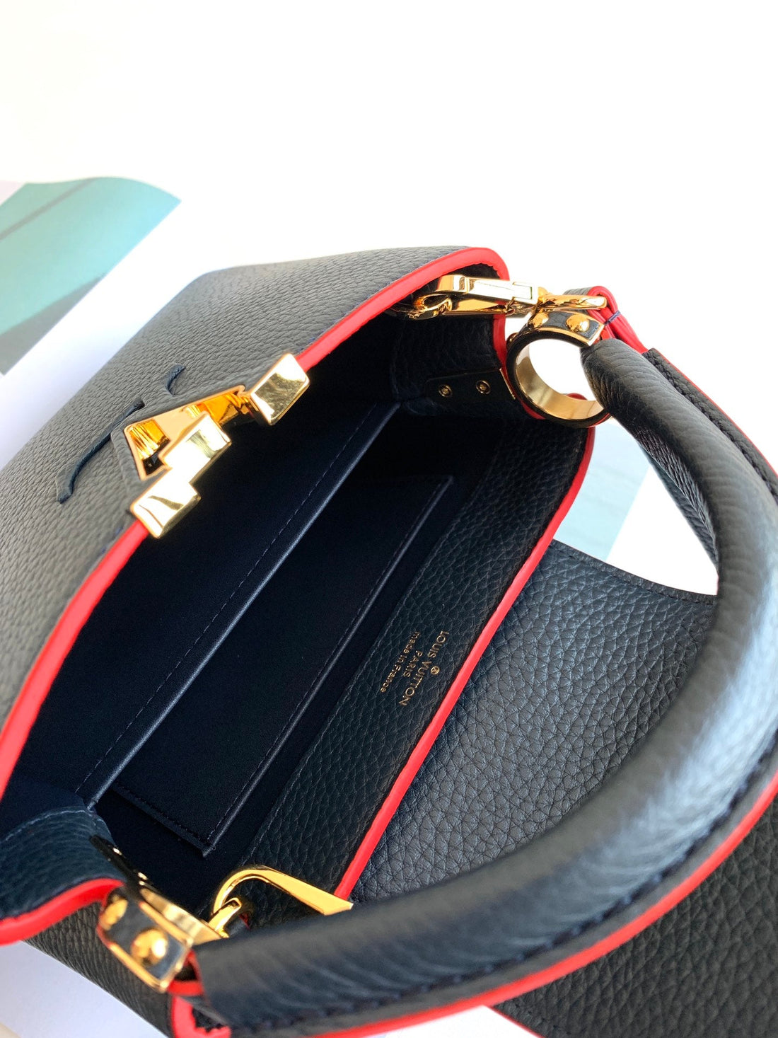 LV Capucines Mini Taurillon Navy Blue For Womtlm,  Shoulder And Crossbody Bags 8.3in/21cm LV