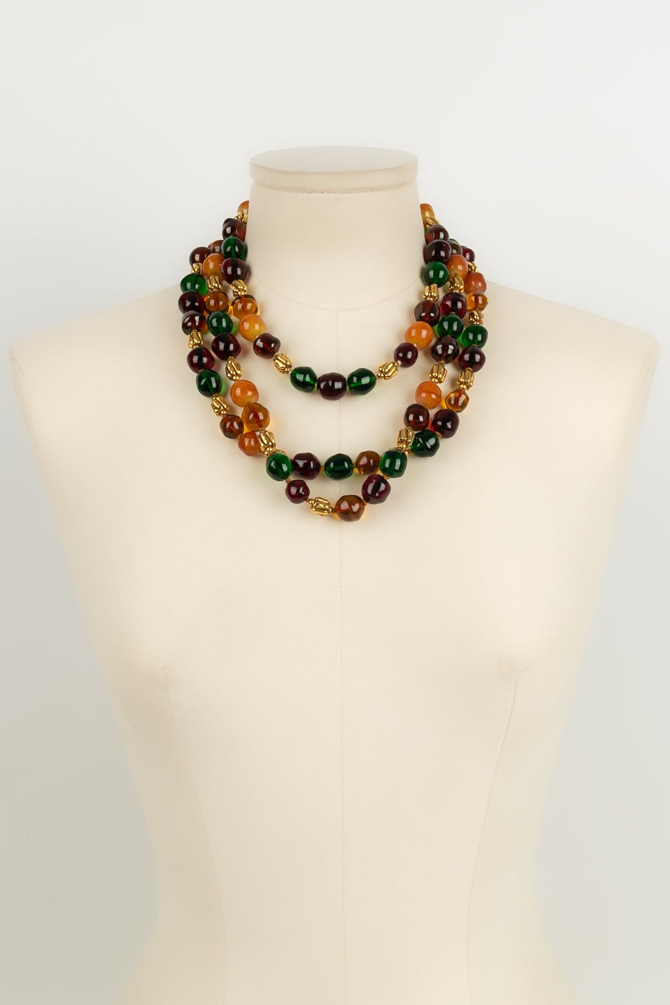 Collier de perles multicolores Chanel
