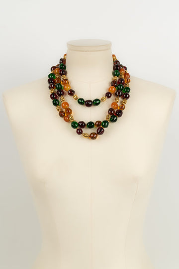 Collier de perles multicolores Chanel