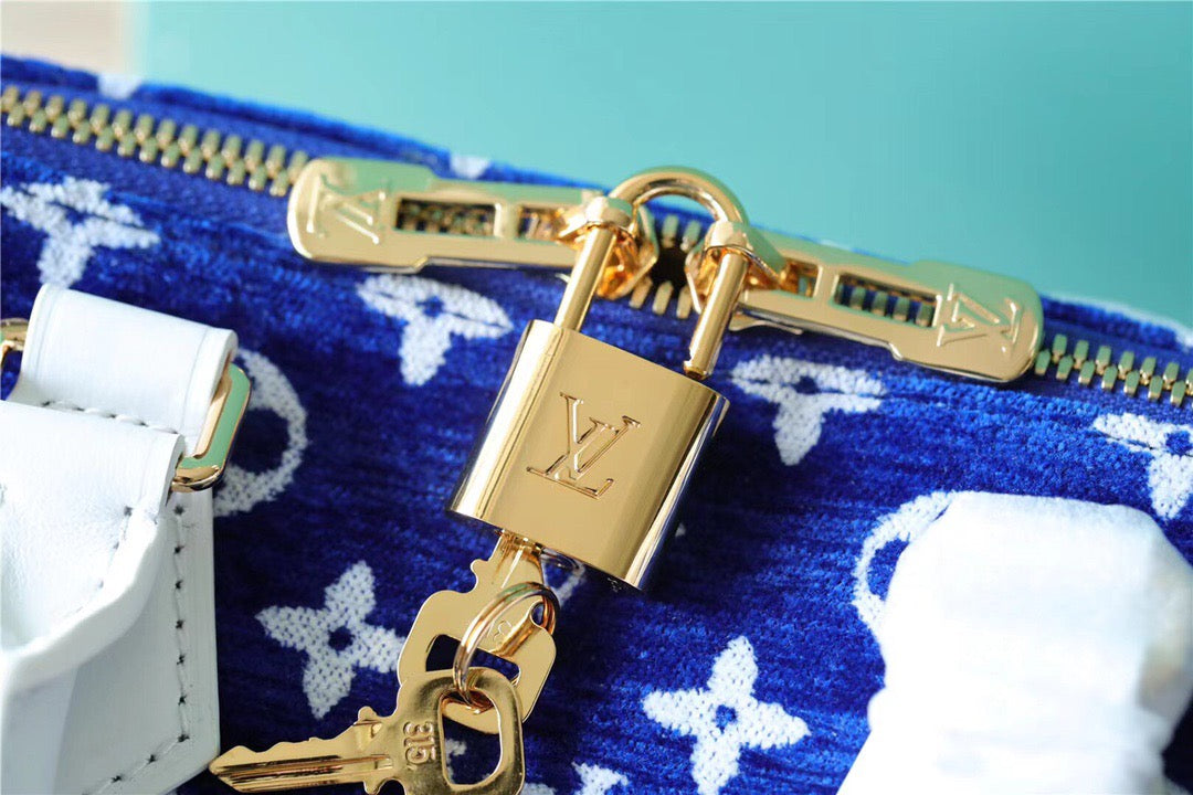 LV Speedy Bandouliere 20 PM Monogram Blue For Womtlm,  Shoulder And Crossbody Bags 20.5cm/8.1in LV M20751