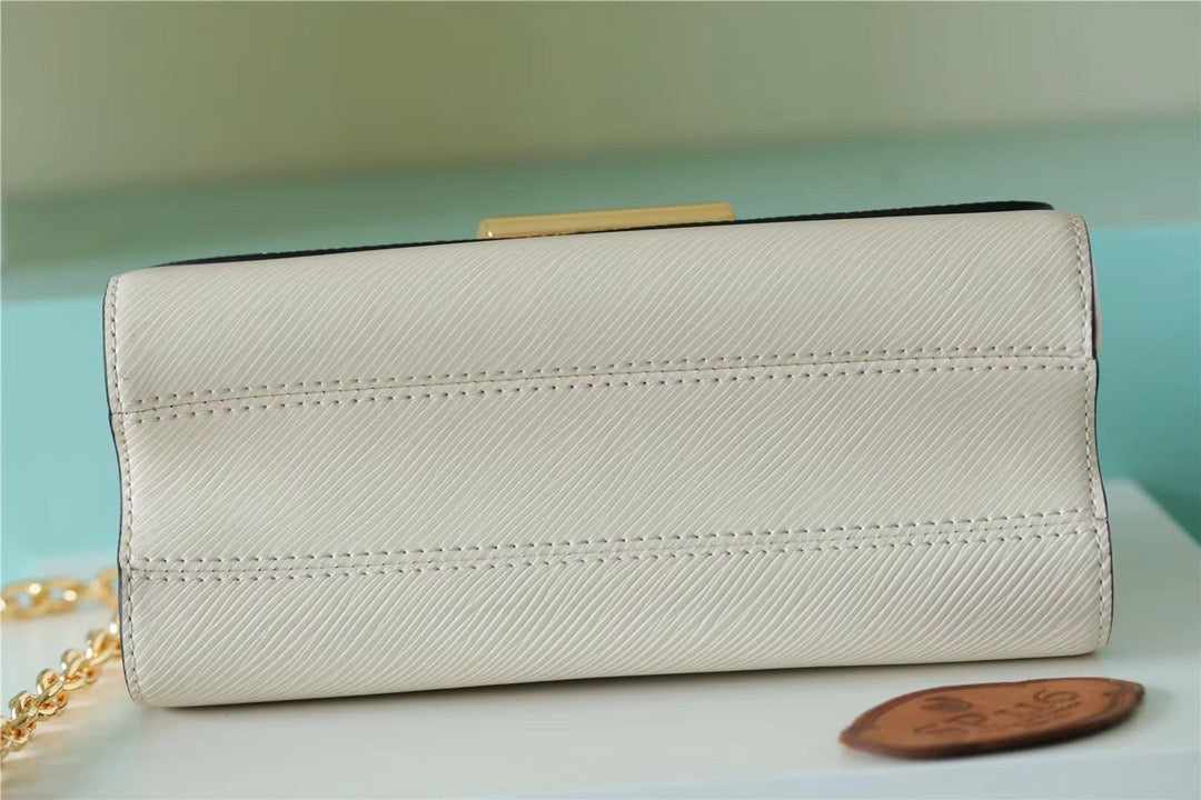 LV Twist MM Epi White For Womtlm, Womtlm’s Bags, Shoulder And Crossbody Bags 9.1in/23cm LV M55513