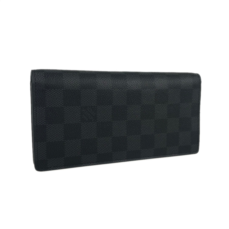 LOUIS VUITTON Damier Graphite Portefeuille Brazza N62665 Long wallet bifold