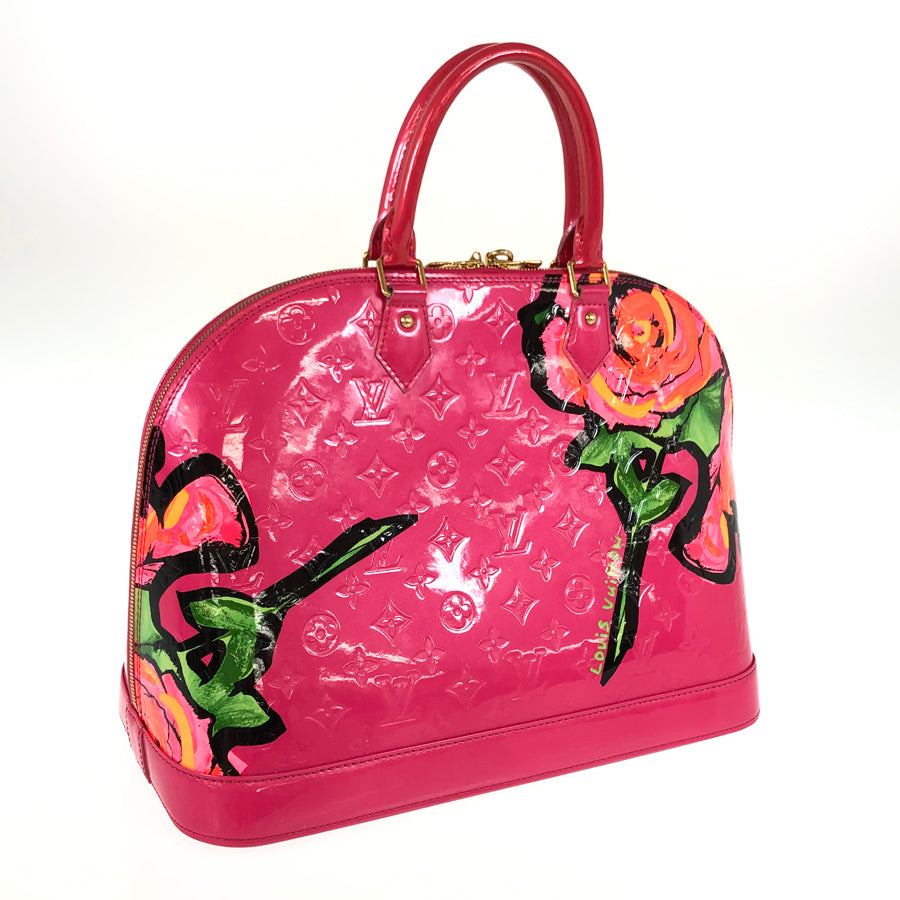 LOUIS VUITTON Vernis Rose Alma MM M93686 Hand bag
