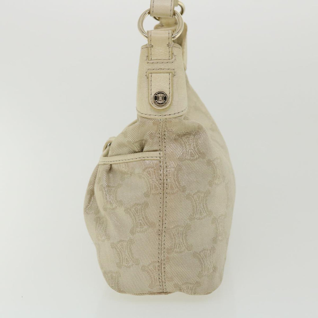 Celine Macadam Canvas Shoulder Bag Beige  fm1927