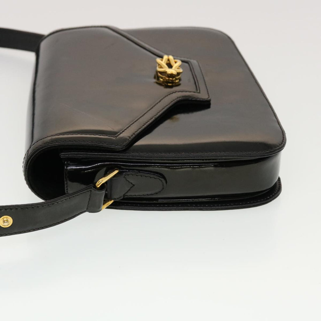 GUCCI Shoulder Bag Patent leather Black  fm2405