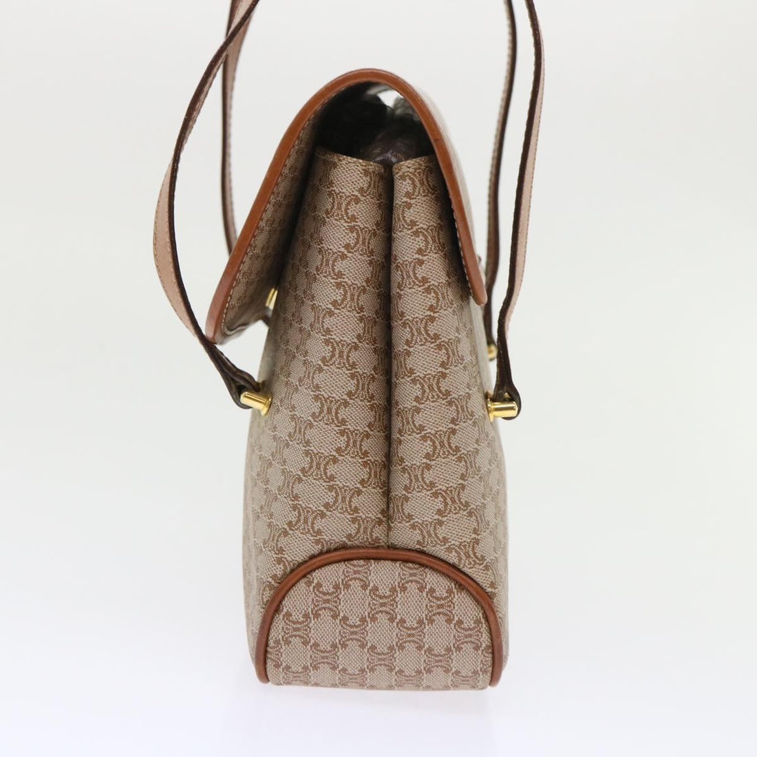 Celine Macadam Canvas Shoulder Bag Beige  fm2486