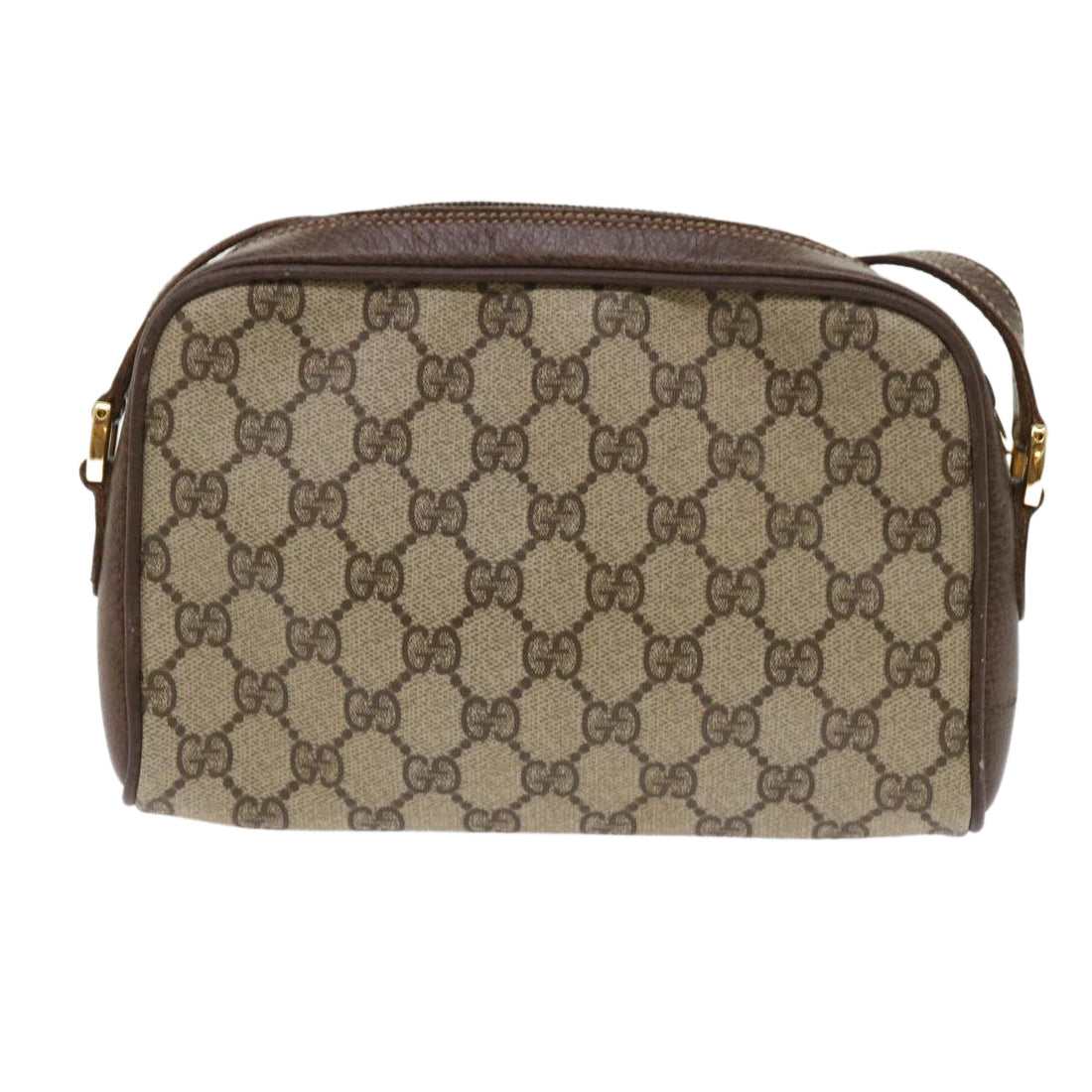GUCCI GG Canvas Shoulder Bag PVC Leather Beige 001.58.6594  fm2522