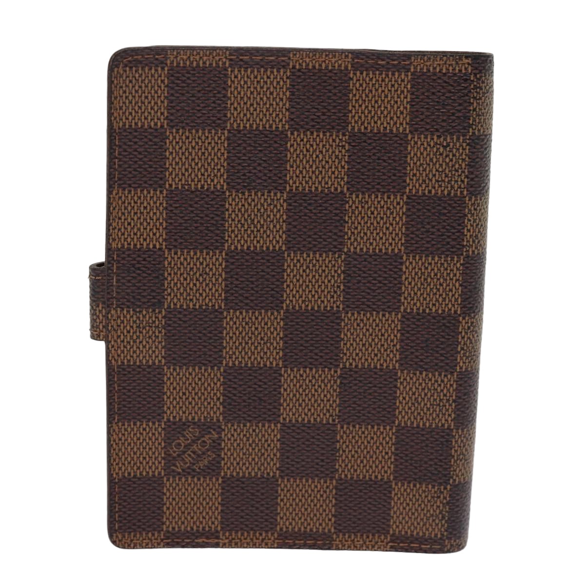 LOUIS VUITTON Damier Ebene Agenda PM Day Planner Cover R20700 LV Auth fm3479