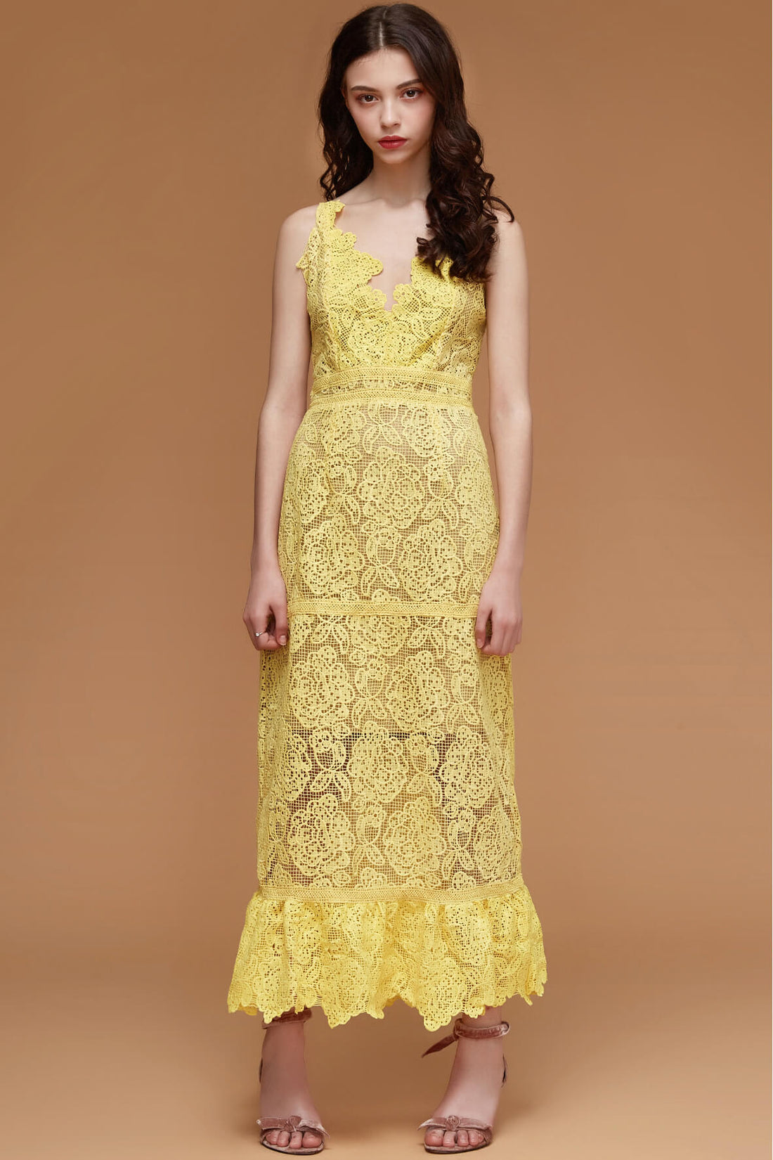 Yellow Marjorie Midi Dress
