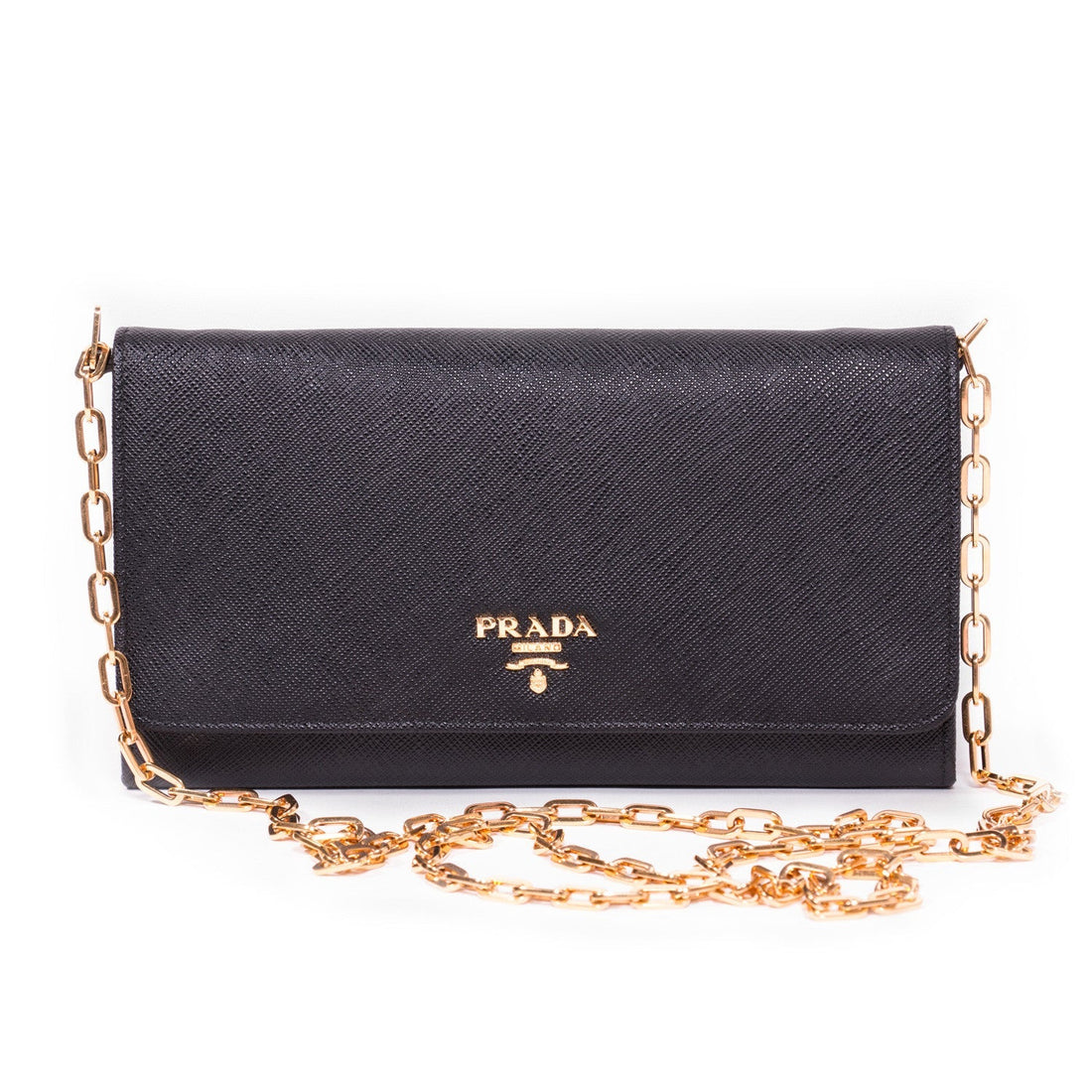 Prada Leather Chain Wallet