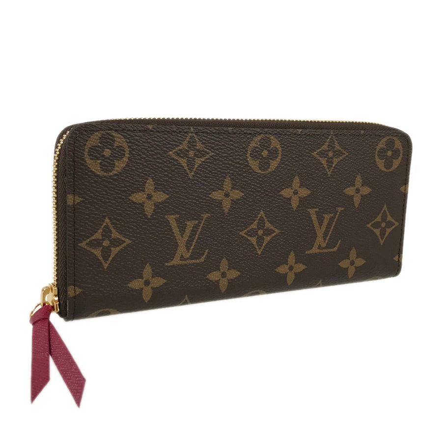LOUIS VUITTON Monogram Portefeuille Clemence M60742 Long wallet Round zipper
