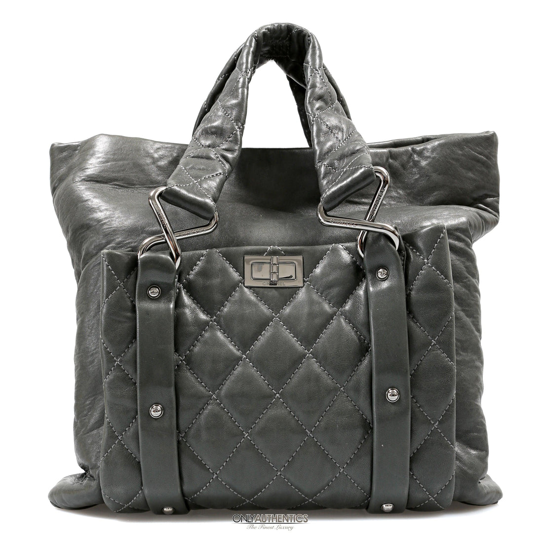 Chanel Black Lambskin Eight Knots Tote