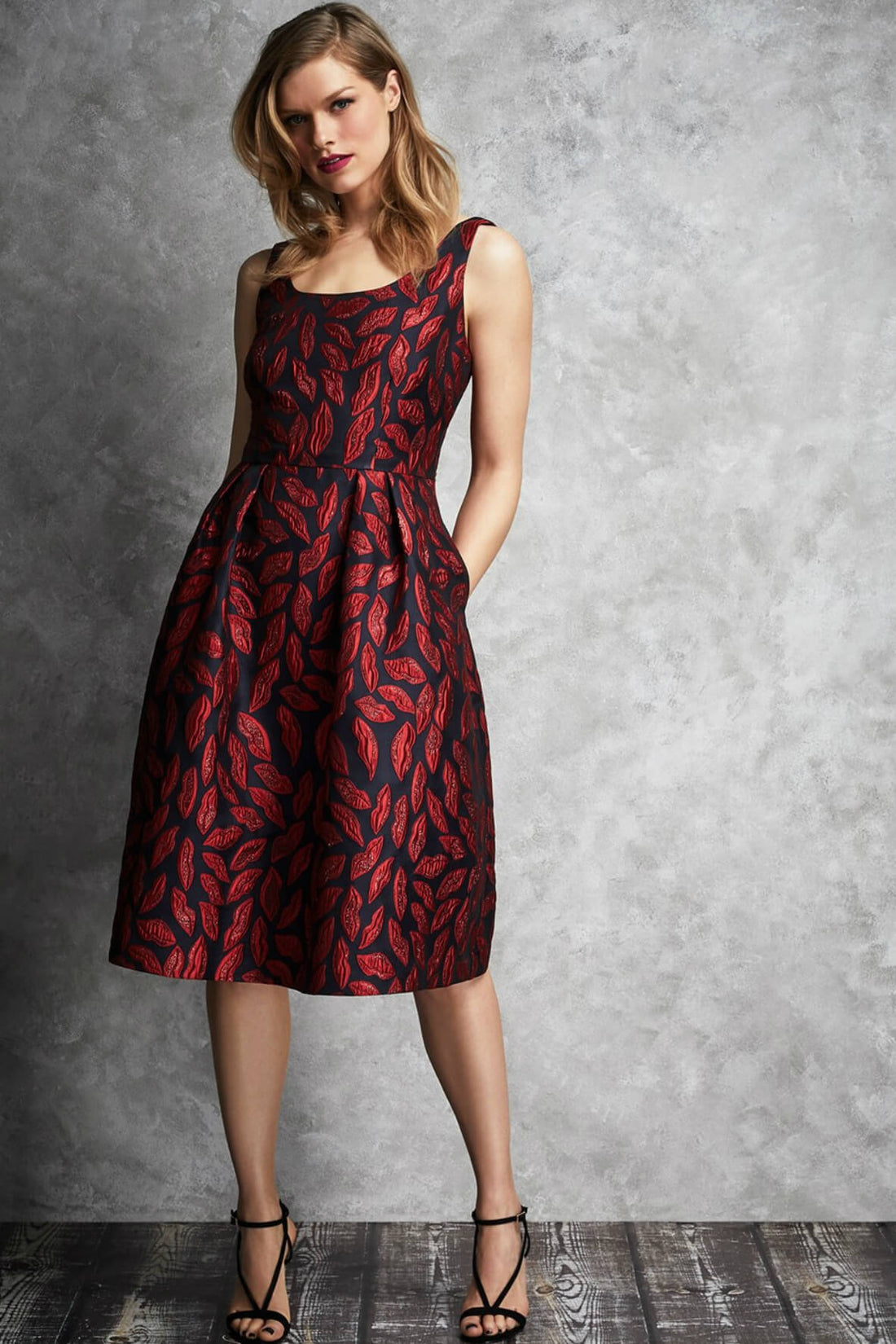Lips Jacquard Dress