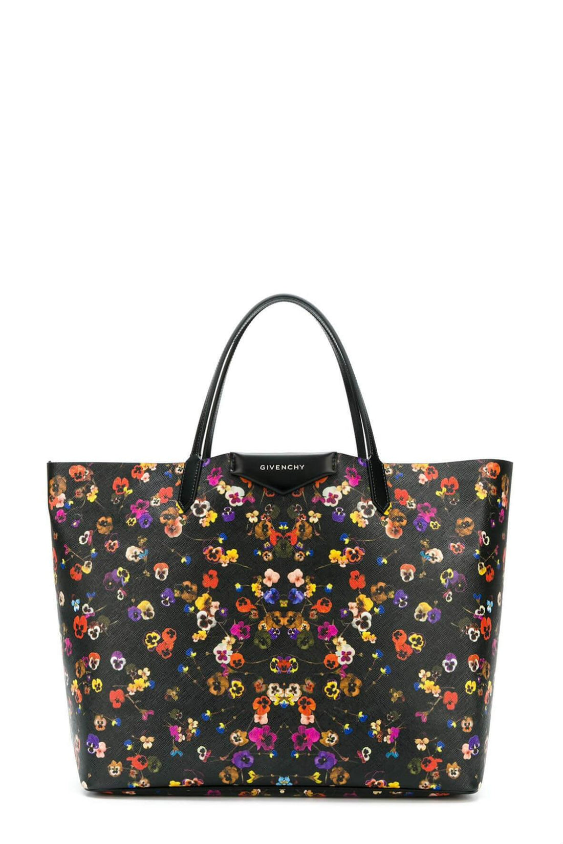 Large Antigona Shopper Tote Night Pansies