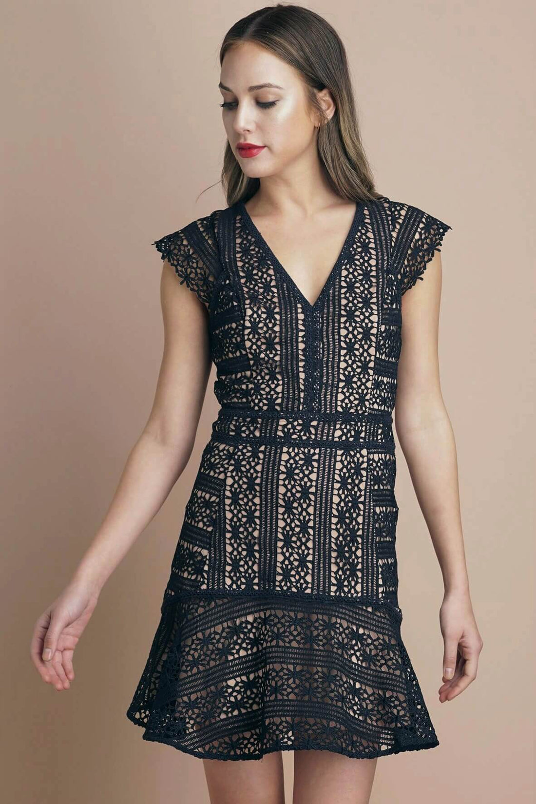 Villa Lace Fit & Flare Dress