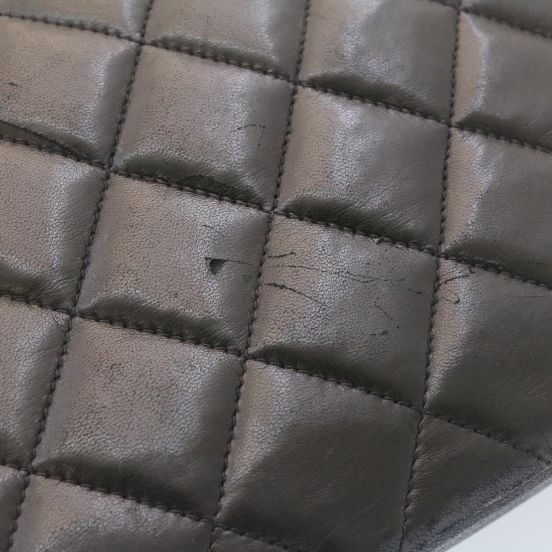 Chanel Lamb Skin Matelasse Chain Shoulder Bag Black CC Auth am1201gA