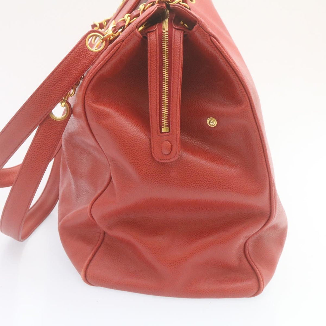 Chanel COCO Mark Super model Chain Shoulder Bag Caviar Skin Red Auth am2162gA