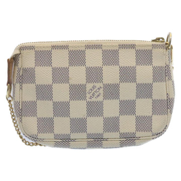 LOUIS VUITTON Damier Azur Mini Pochette Accessoires Pouch N58010 LV Auth am2224g