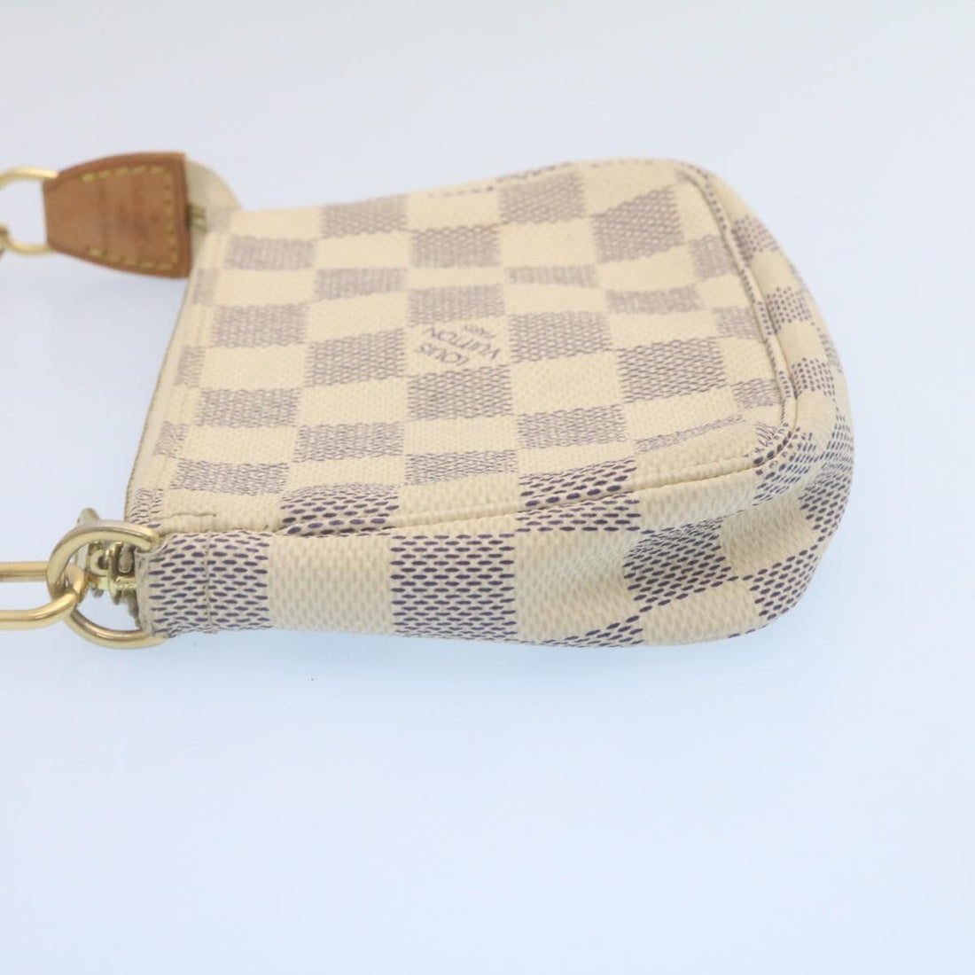 LOUIS VUITTON Damier Azur Mini Pochette Accessoires Pouch N58010 LV Auth am2224g
