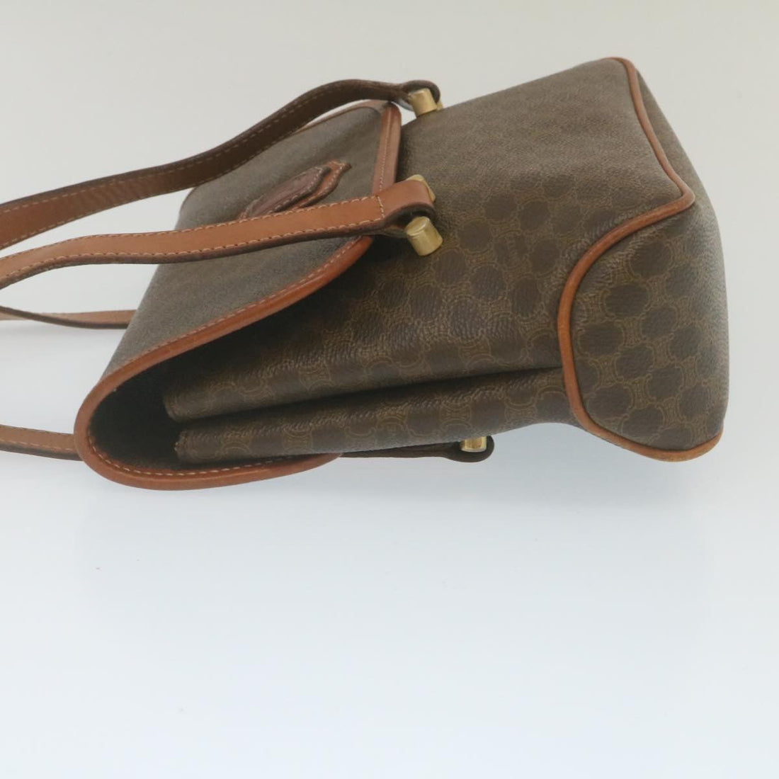 Celine Macadam Canvas 2Way Shoulder Hand Bag PVC Leather Brown  am2277g