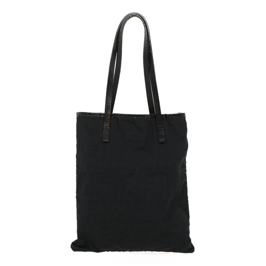 FENDI Zucca Canvas Hand Bag Black Auth am2474g