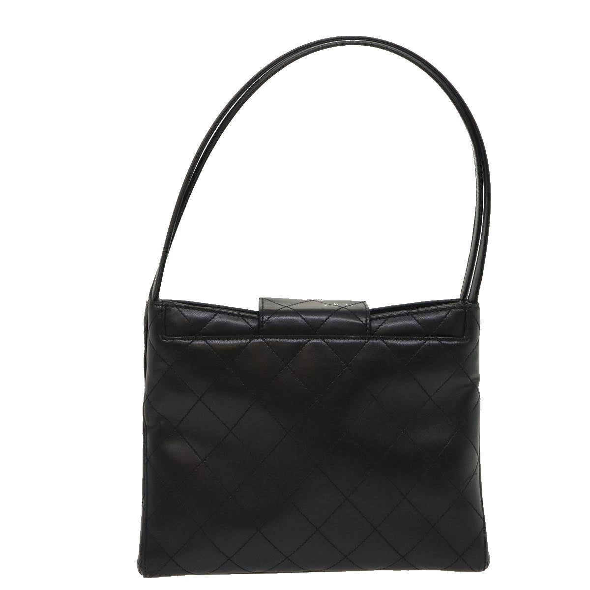 Chanel Matelasse Shoulder Bag Lamb Skin Black CC Auth am2485gA