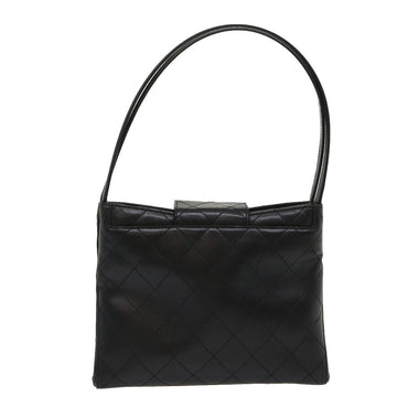 Chanel Matelasse Shoulder Bag Lamb Skin Black CC Auth am2485gA