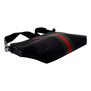 Gucci Black Canvas Web Stripe Crossbody Bag 631199