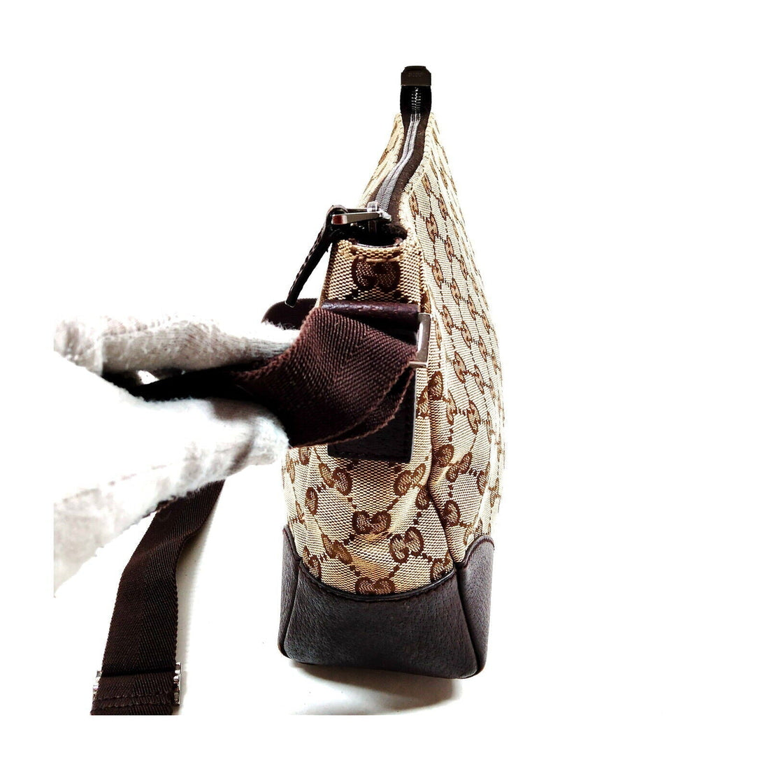 Gucci Brown Canvas Crossbody Bag