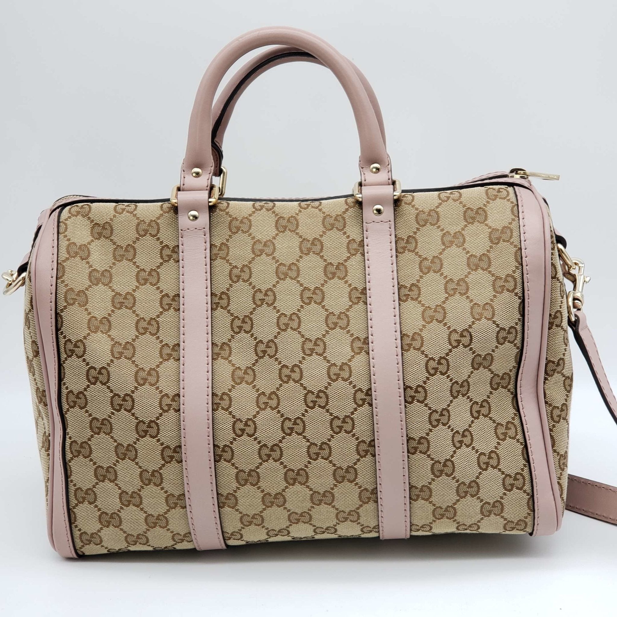 Gucci Canvas Vintage Medium Boston Shoulder, Crossbody & Hand Bag