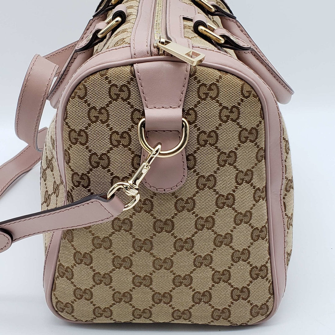 Gucci Canvas Vintage Medium Boston Shoulder, Crossbody & Hand Bag