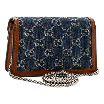 Gucci Dionysus Blue Denim Super Mini Shoulder Bag 476432