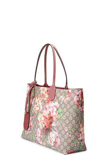GG Blooms Reversible Tote Red Blooms