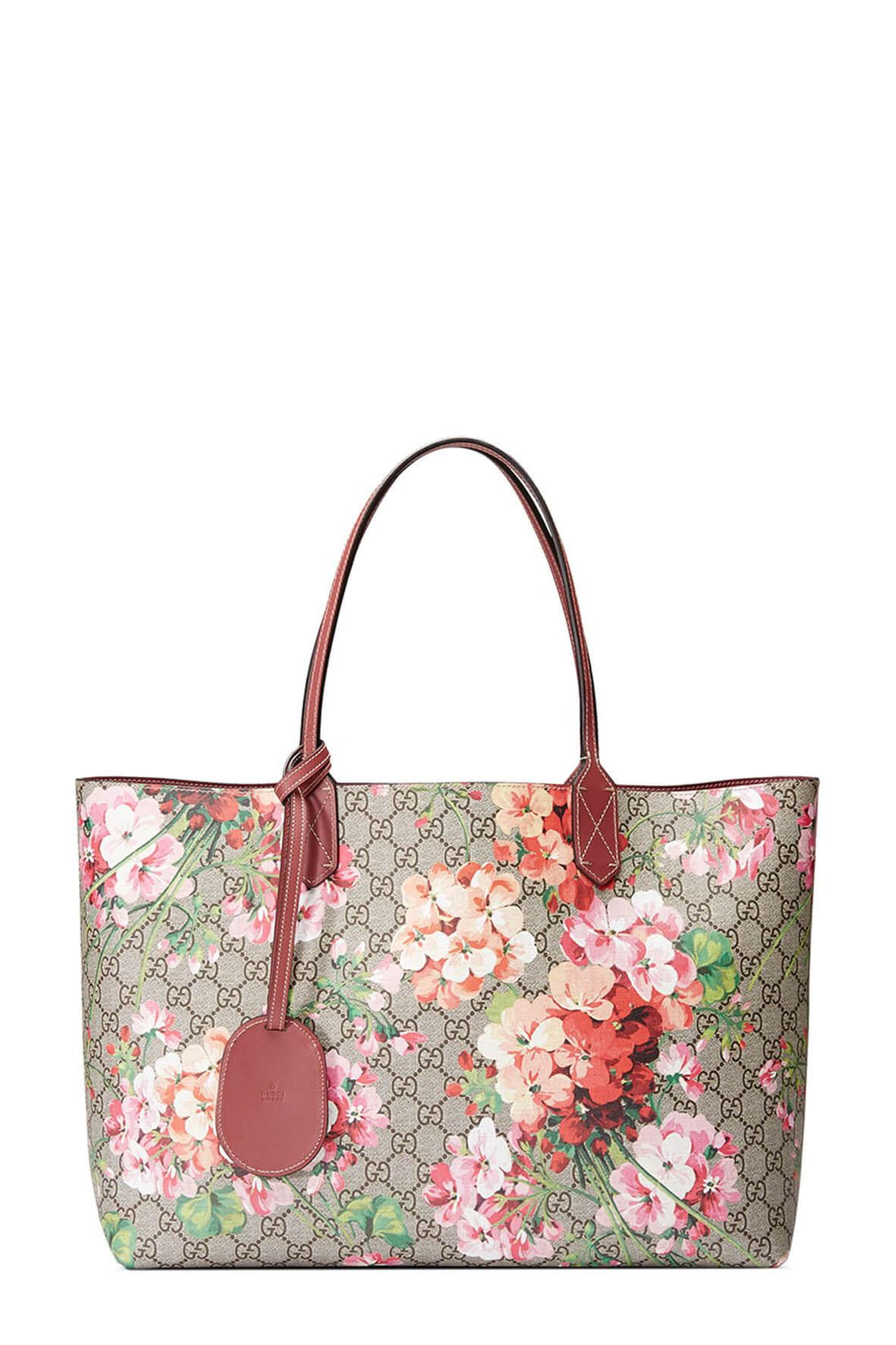 GG Blooms Reversible Tote Red Blooms