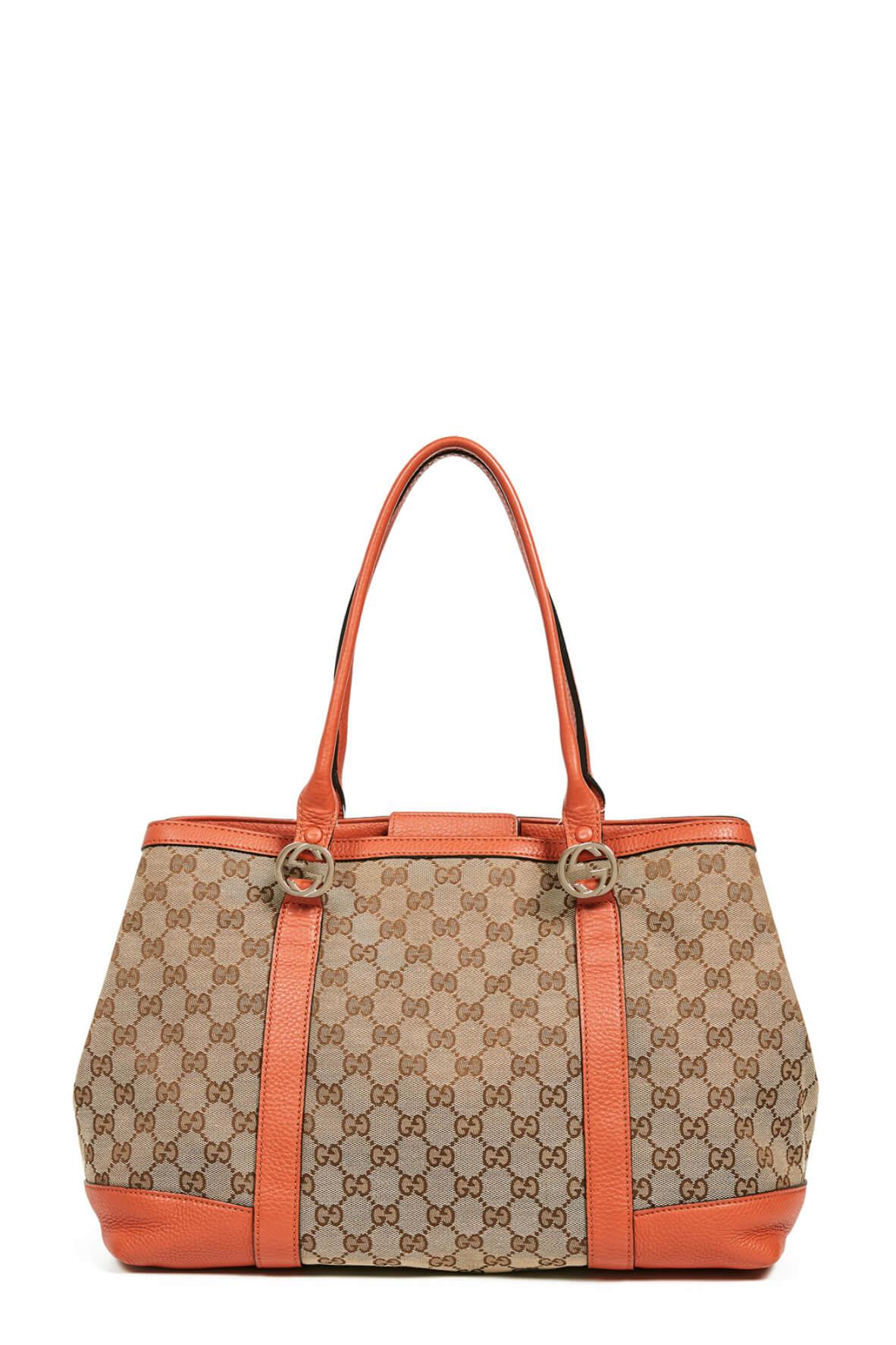GG Canvas Tote Orange