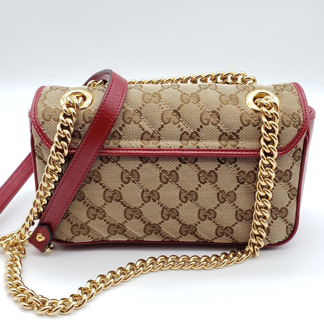 Gucci GG Marmont Mini Canvas & Leather Shoulder Bag