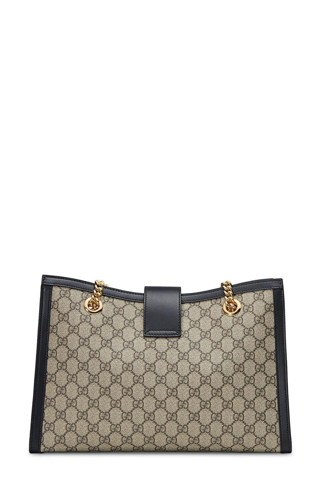 GG Supreme Padlock Medium Shoulder Bag Black