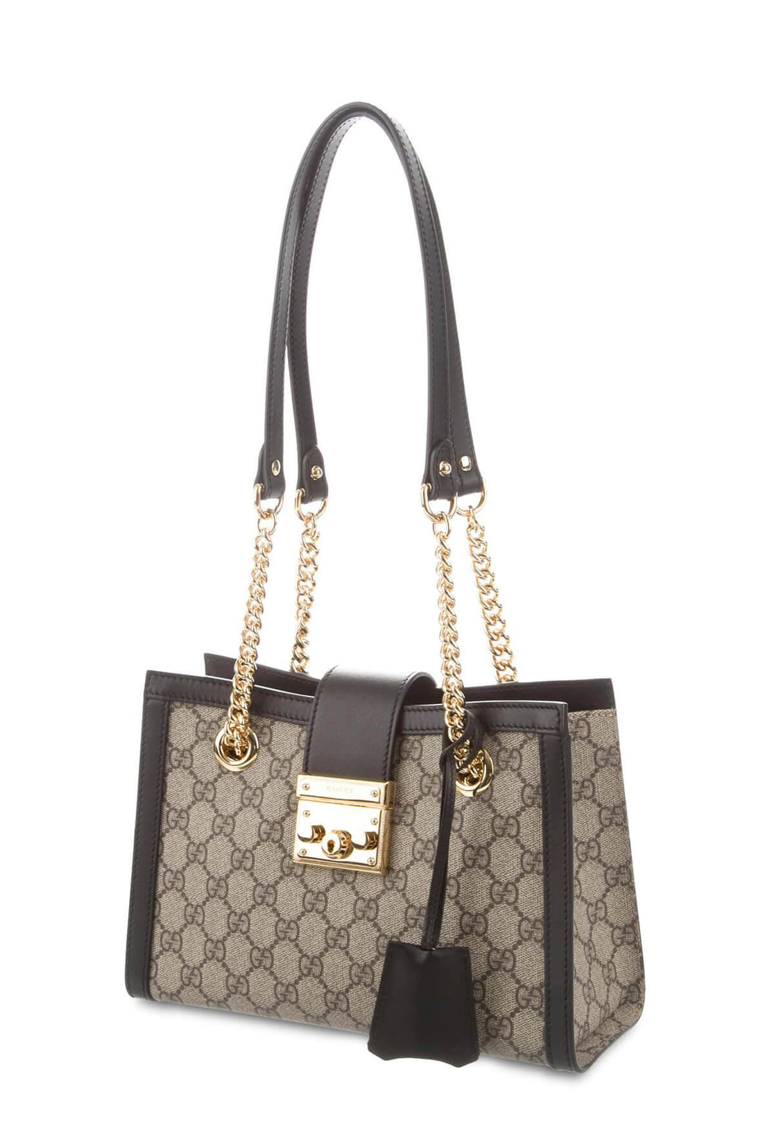 GG Supreme Padlock Small Shoulder Bag Black