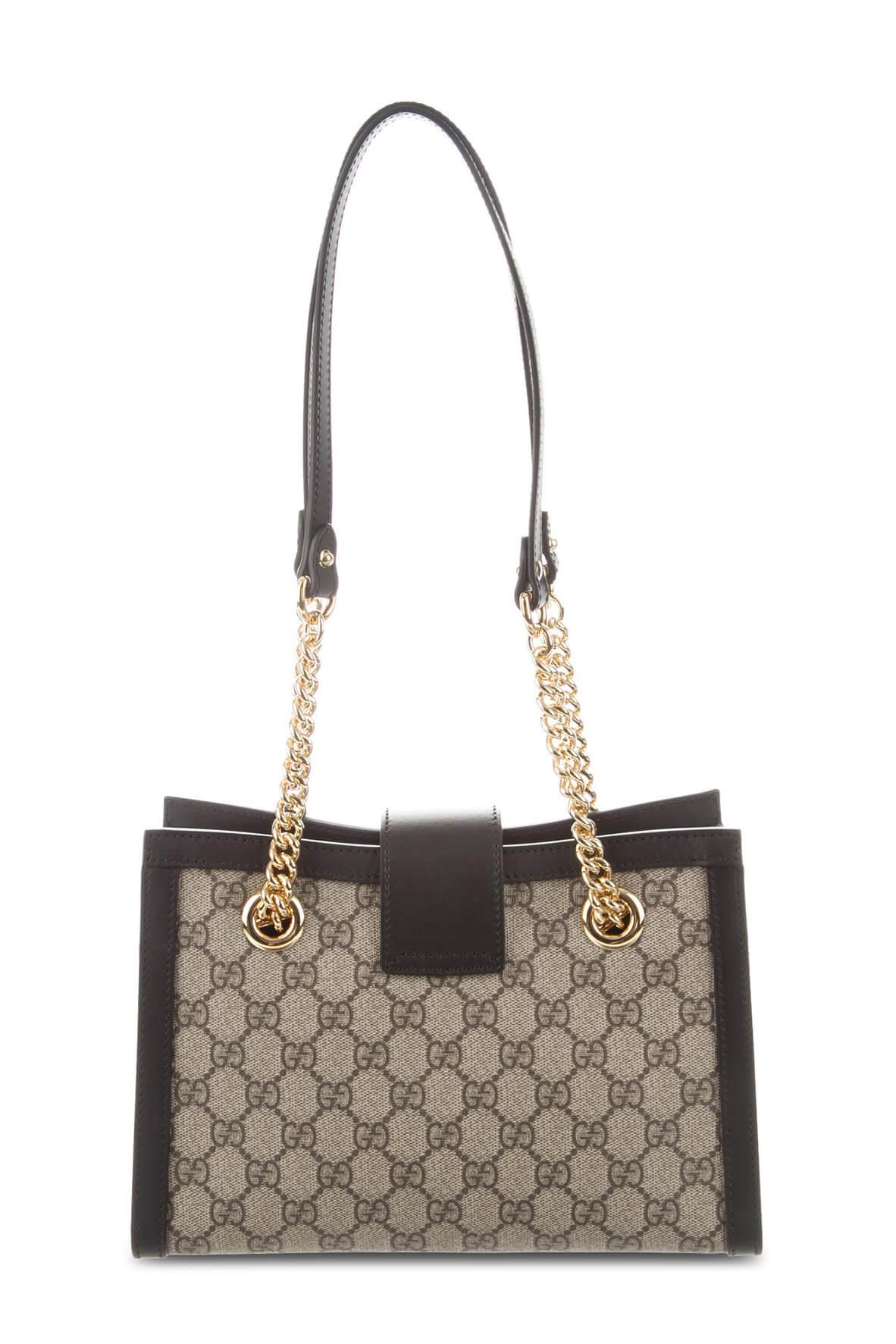 GG Supreme Padlock Small Shoulder Bag Black