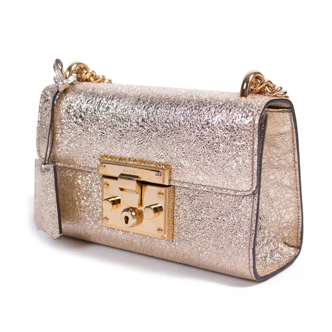 Gucci Metallic Padlock Shoulder Bag