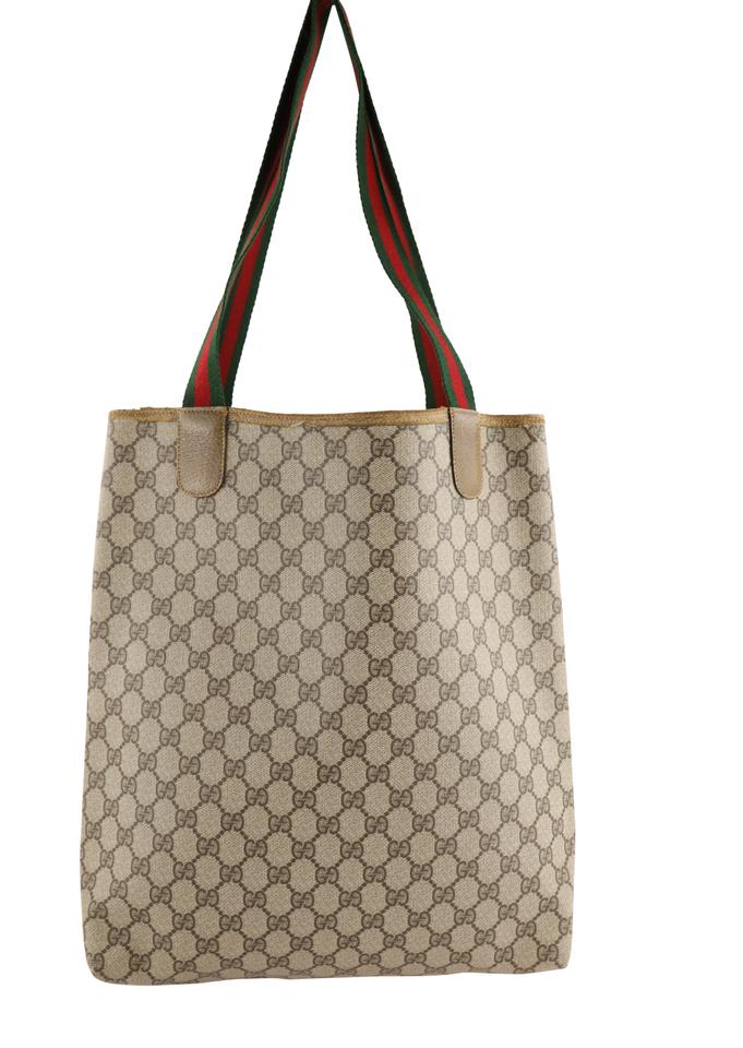Gucci Shopping Monogram Brown Gg Supreme Canvas Tote