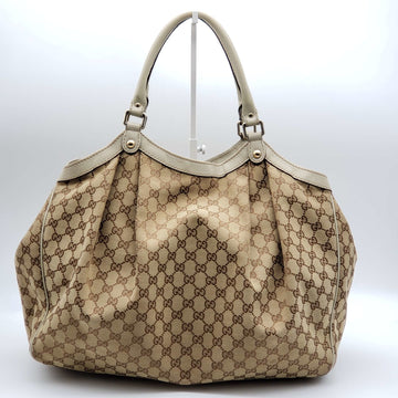 Gucci Sukey Canvas Leather Shoulder Bag