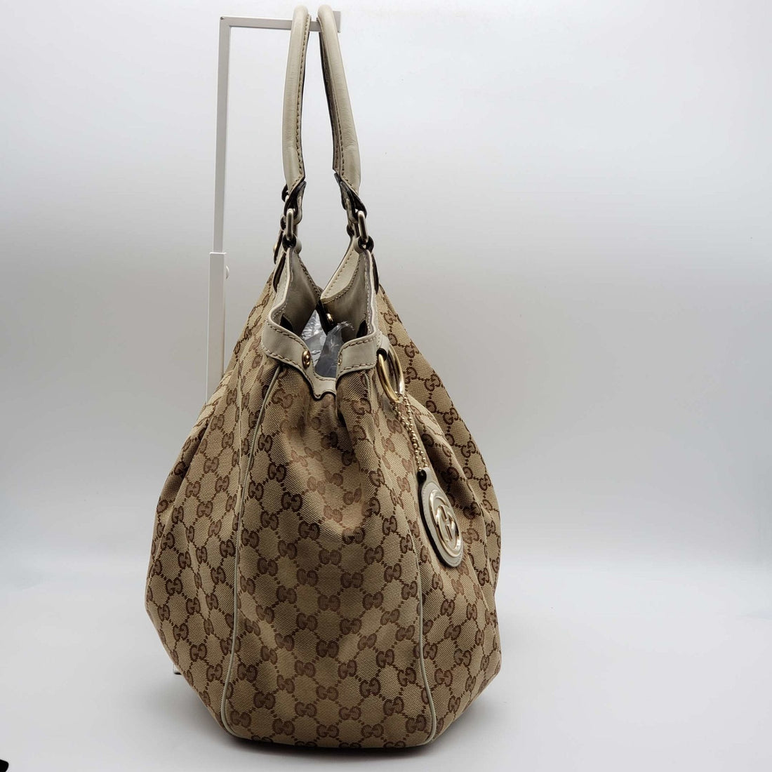 Gucci Sukey Canvas Leather Shoulder Bag