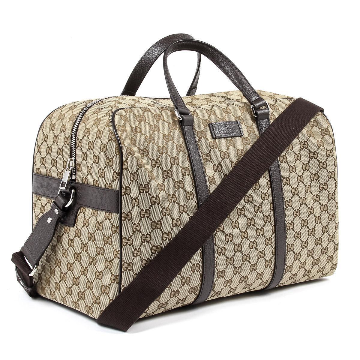 Gucci Unisex Classic Luggage Original GG Canvas Carry On Duffle Travel Bag 449167