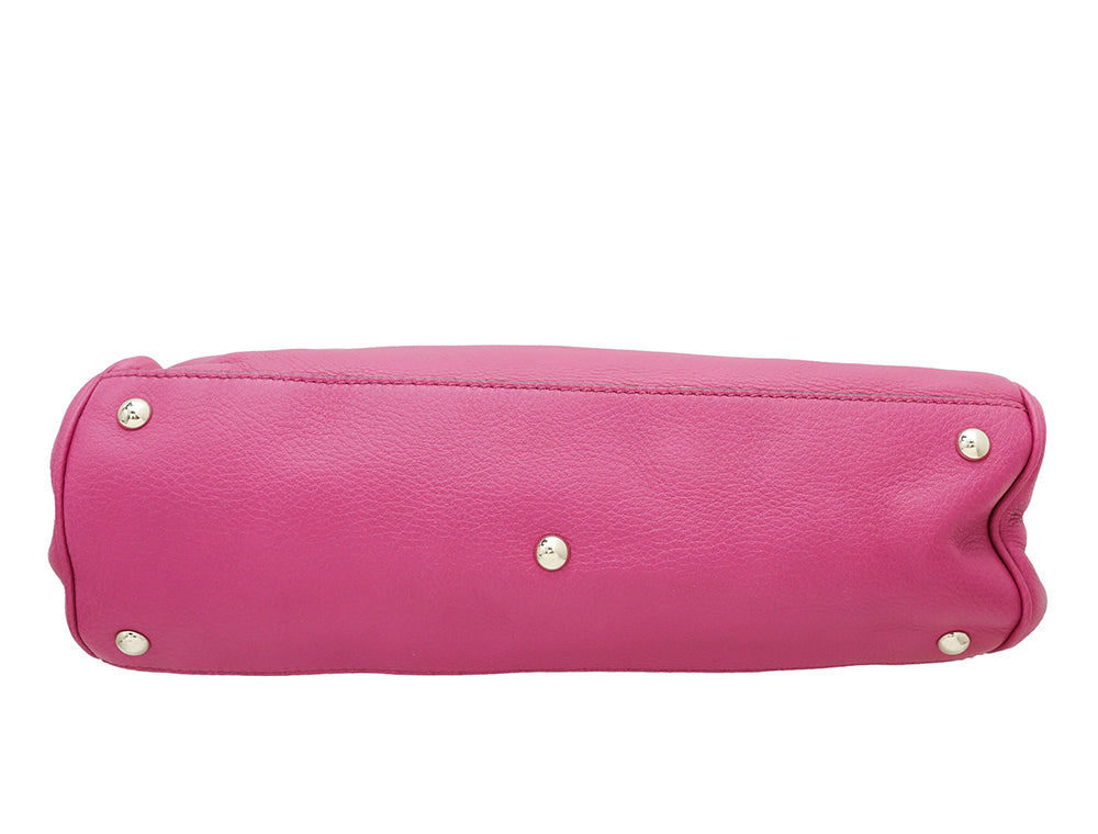 Gucci Fuchsia Bamboo Shopper Tote Bag