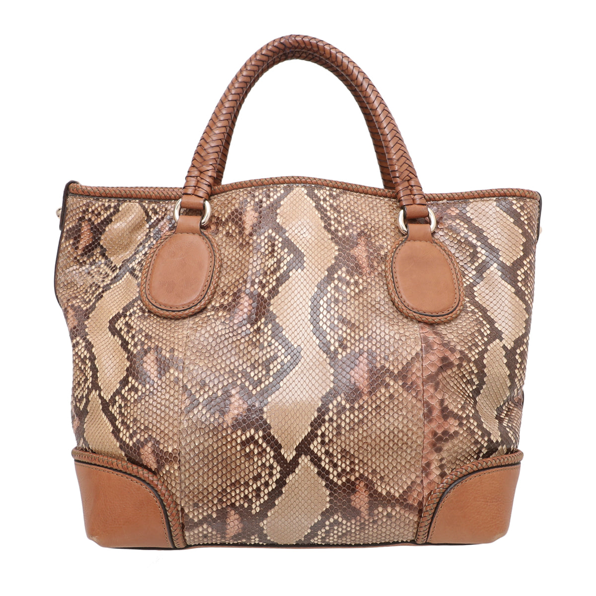 Gucci Brown Python Marrakech Tote Bag