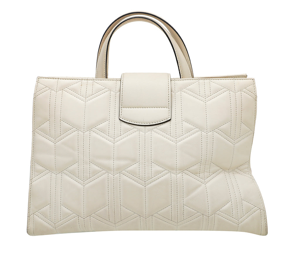 Gucci White Quilted Dionysus Large Tote Bag