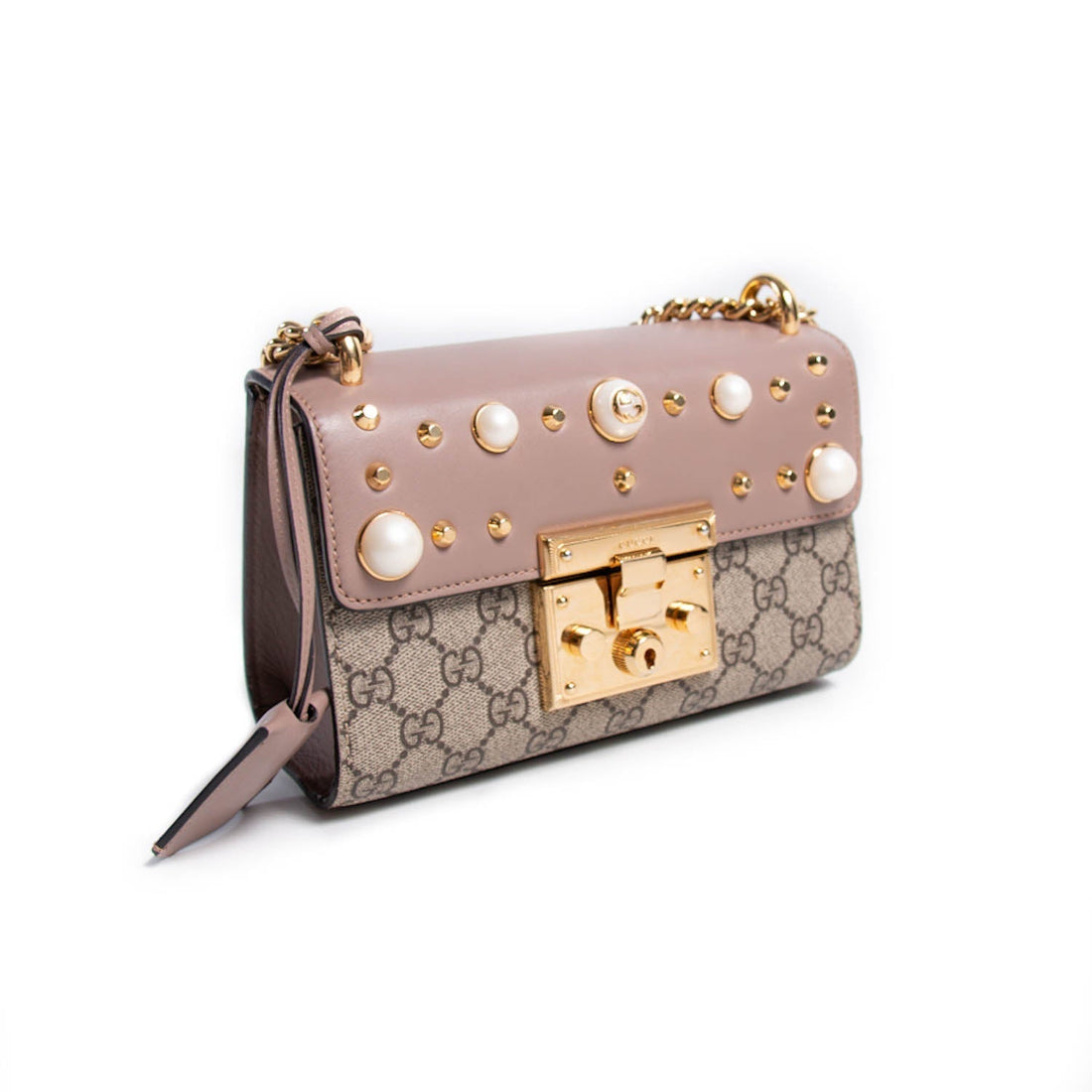 Gucci Studded Padlock Shoulder Bag