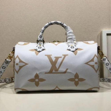 Louis Vuitton Speedy Bandouliere 30 Monogram Geant White